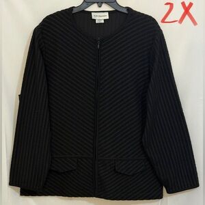 C.D. Daniels Women's Black Textured Blazer